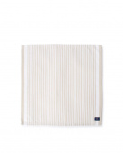 Striped cotton servett - light beige/white