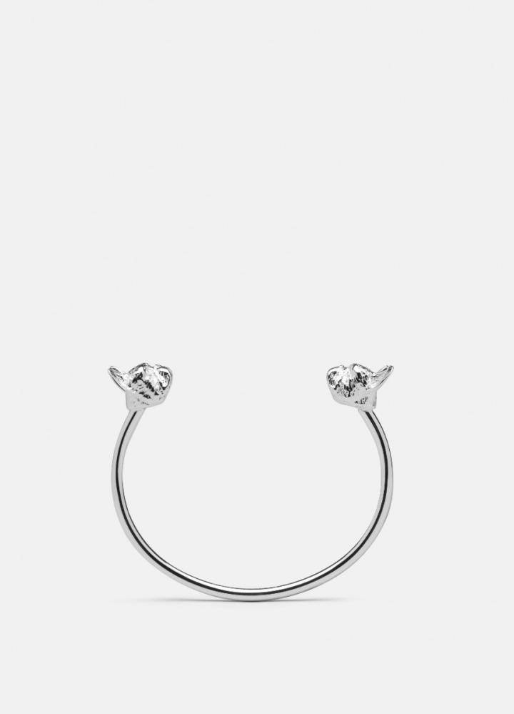 French Bulldog armband, M - silverpläterat stål i gruppen Inredning / Övrigt / Accessoarer hos Sommarboden i Höllviken AB (1215-M)