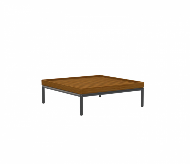 LEVEL cafébord - 81x81 cm - bamboo/dark grey i gruppen Utemöbler / Material / Aluminiummöbler / Lounge - Aluminiummöbler hos Sommarboden i Höllviken AB (12204-0351)