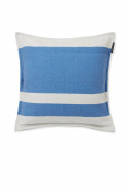 Irregular Striped Recycled Cotton kuddfodral - blue/white