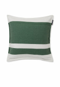 Irregular Striped Recycled Cotton kuddfodral - green/white