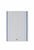 Striped Linen/Cotton kökshandduk - white/blue