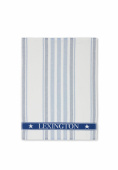 Striped Cotton Terry kökshandduk - white/blue