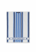 Striped Cotton Terry kökshandduk - white/blue