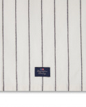 Striped Cotton/Linen kökshandduk - white/dark gray