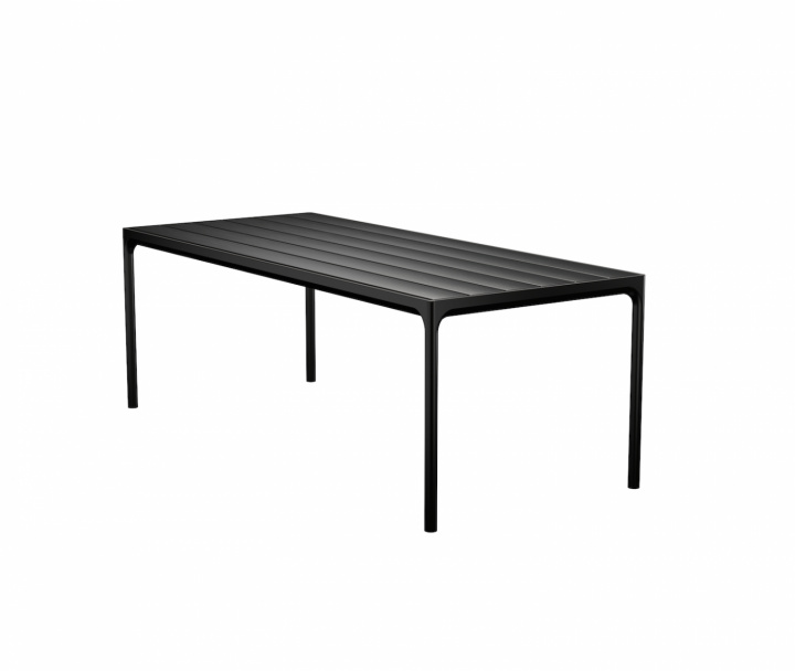 FOUR matbord 210x90 cm - black/black i gruppen Utemöbler / Material / Aluminiummöbler / Matbord - Aluminiummöbler hos Sommarboden i Höllviken AB (12403-2424)