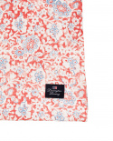 Printed Flowers Recycled Cotton bordsduk - coral/white