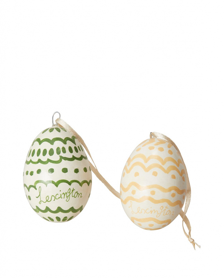 Easter Egg i papier mache, 2-pack - multi i gruppen Presenter / Påsk hos Sommarboden i Höllviken AB (12413025-6000)