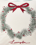 Pine Wreath kuddfodral - white/green/red