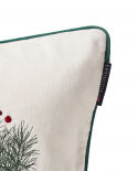 Pine Wreath kuddfodral - white/green/red