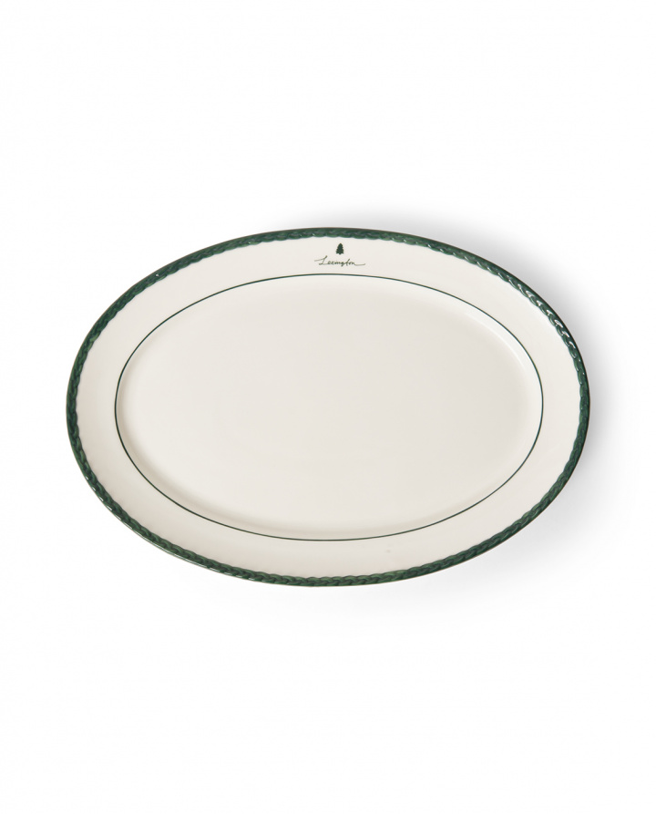 Holidays Stoneware serveringsfat - white/green i gruppen Jul / Juldekoration hos Sommarboden i Höllviken AB (12448014-1800)