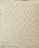Jacquard kuddfodral med fransar - light beige