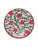 Flower glasunderlägg, 4-pack - red/green/white