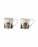 House espressomugg stengods, 2-pack - multi