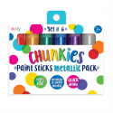 Chunkies målarpennor, mini pack - metallic