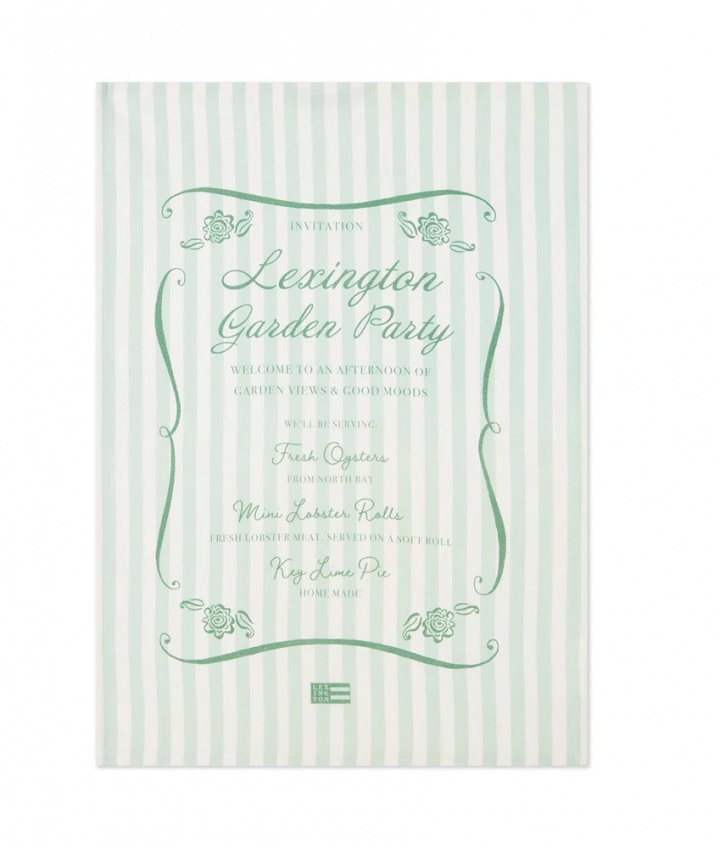 Garden party kökshandduk - green/white i gruppen Inredning / Kök & Dukning / Kökstextilier hos Sommarboden i Höllviken AB (12613008-8550)