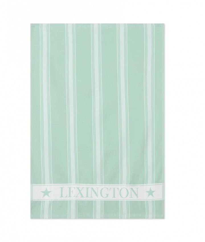 Ekologisk bomullsfrotté kökshandduk - green/white i gruppen Inredning / Kök & Dukning / Kökstextilier hos Sommarboden i Höllviken AB (12613010-8550)