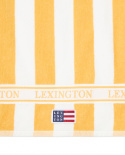 Block Striped strandhandduk - yellow/white