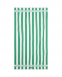 Block Striped strandhandduk - green/white