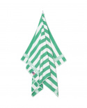 Block Striped strandhandduk - green/white
