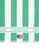 Block Striped strandhandduk - green/white