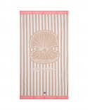 Summer Velour strandhandduk - beige/white/pink