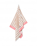 Summer Velour strandhandduk - beige/white/pink
