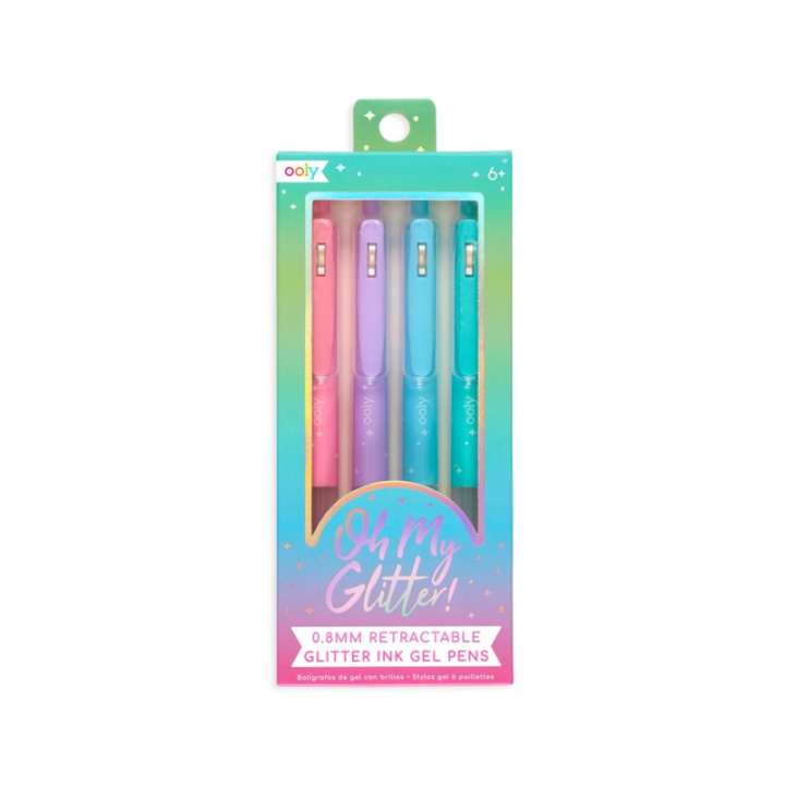 Oh My Glitter gelbläckpennor, 4-pack - glitter i gruppen Leksaker / Pussel & Pyssel hos Sommarboden i Höllviken AB (132-130)