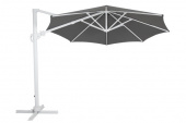 Varallo frihängande parasoll Ø 3 m - vit/grå