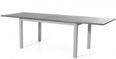 Lyon matbord 194-252x92 - metallic silver/grå
