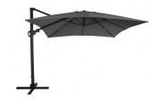 Varallo frihängande parasoll 3x3 m - antracit/grå