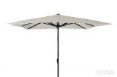 Anzio parasoll 2,5x2,5 m - svart/vit