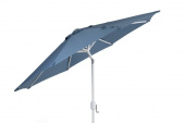 Cambre parasoll tiltbar Ø 2,5 m - vit/blå