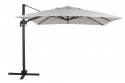 Linz frihängande parasoll 2,5x2,5 m - vit/grå