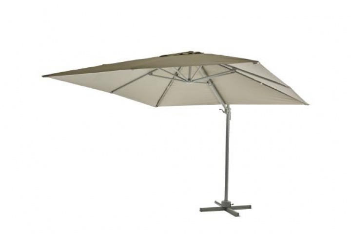 Linz frihängande parasoll 3x3 m - light grey/khaki i gruppen Utemöbler / Solskydd / Parasoller hos Sommarboden i Höllviken AB (1479-71-21)