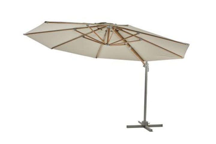 Luzzi frihängande parasoll Ø 3,5m - light grey/khaki i gruppen Utemöbler / Solskydd / Parasoller hos Sommarboden i Höllviken AB (1481W-71-21)