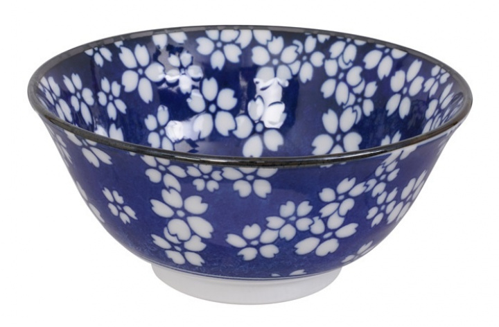 Japansk skål Ø 15 cm - blå/vit i gruppen Inredning / Kök & Dukning / Fat, Tallrikar & Skålar hos Sommarboden i Höllviken AB (15430-TD)