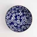 Japansk skål Ø 15 H6,8 cm - blå/vit