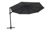 Varallo frihängande parasoll 3,75 m - antracit/grå