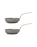 Fry pan serveringsfat, 2-pack - silver