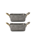 Serveringsformar, 2-pack - silver