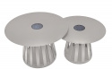 Dahlia soffbords-set med LED-belysning - khaki