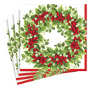 Holly & Berry Wreath servetter, 20-pack