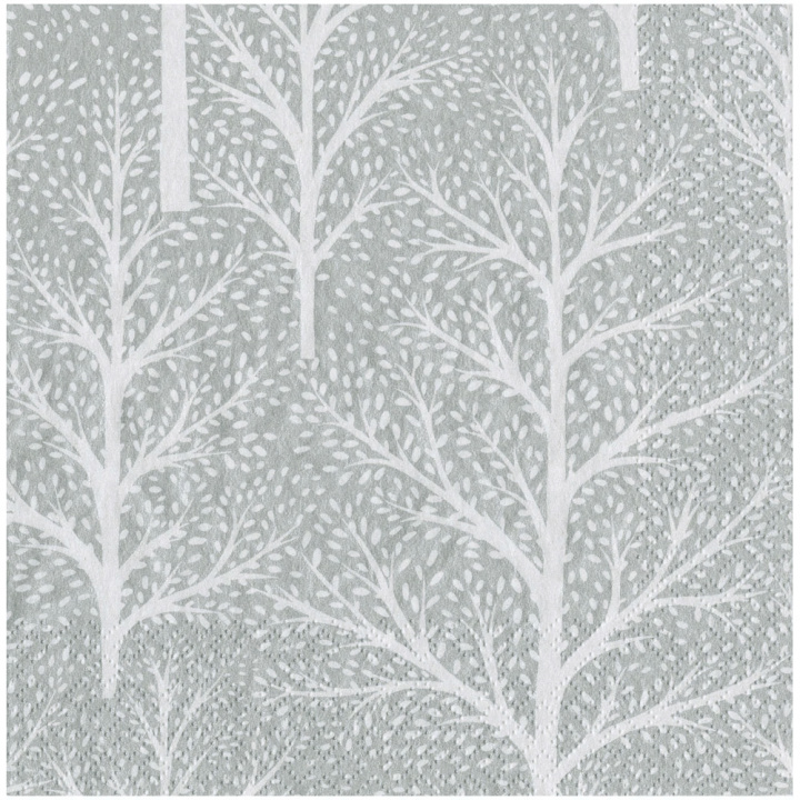 Winter Trees Silver & White servetter, 20-pack i gruppen Inredning / Kök & Dukning / Servering & Servetter hos Sommarboden i Höllviken AB (17671D)