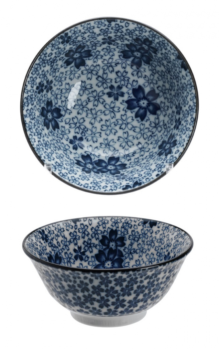 Sakura Chirashi skål Ø 14,8 cm - blå/vit i gruppen Inredning / Kök & Dukning / Fat, Tallrikar & Skålar hos Sommarboden i Höllviken AB (17784-TD)