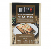 Weber Rökplanka, portionsstorlek 4-pack - cederträ