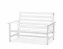 Soffa 2-sits aluminium - vit