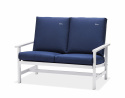 Soffa 2-sits aluminium - vit