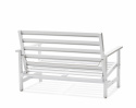 Soffa 2-sits aluminium - vit