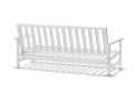 Soffa 3-sits aluminium - vit